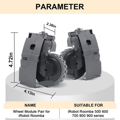 For IRobot Roomba 5/6/7/8/9 Series Walking Wheels Vacuum Cleaner Accessories Left Wheel-Black - free shipping - PMC Jewellery - Order now!
