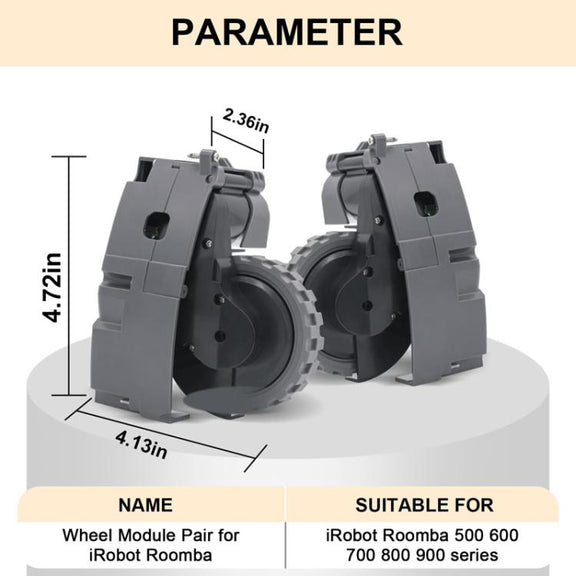 For IRobot Roomba 5/6/7/8/9 Series Walking Wheels Vacuum Cleaner Accessories Left Wheel-Black