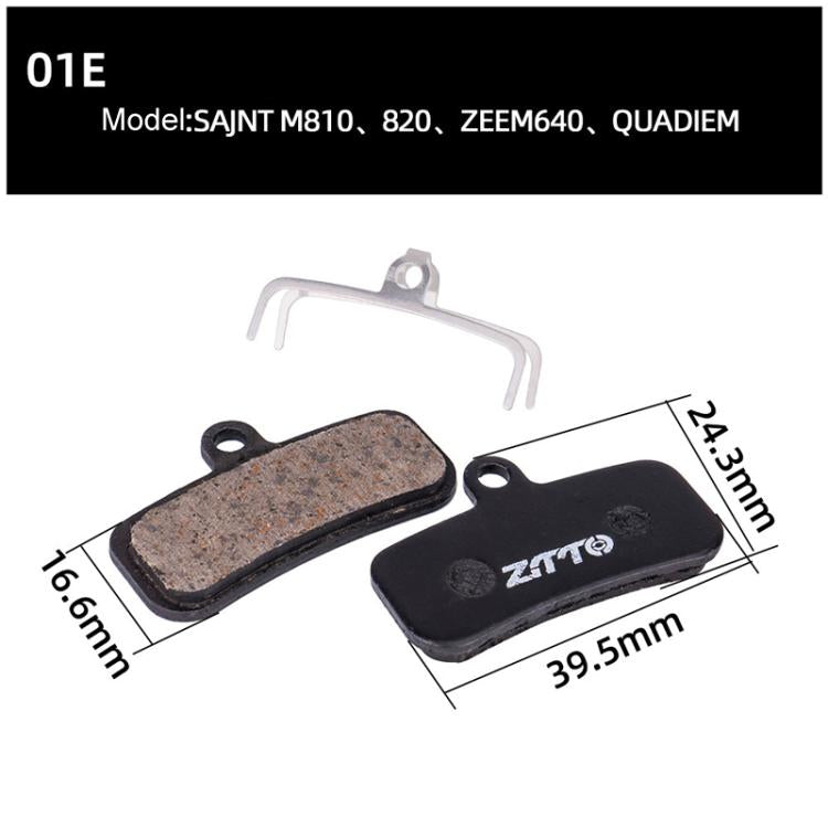 2pairs ZTTO Bicycle Disc Braking Pads Mountain Bike Semi-Metallic Resin Brake Pads, Model: MS-01E