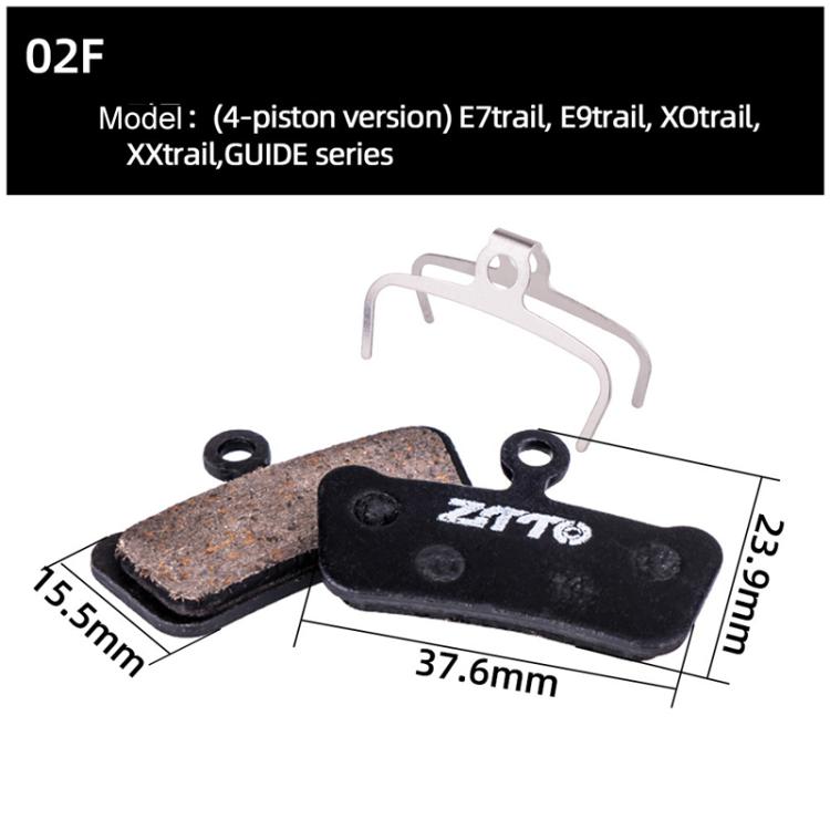 2pairs ZTTO Bicycle Disc Braking Pads Mountain Bike Semi-Metallic Resin Brake Pads, Model: MS-02F - free shipping - PMC Jewellery - Order now!