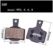 2pairs ZTTO Bicycle Disc Braking Pads Mountain Bike Semi-Metallic Resin Brake Pads, Model: MS-03F