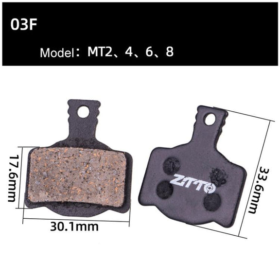 2pairs ZTTO Bicycle Disc Braking Pads Mountain Bike Semi-Metallic Resin Brake Pads, Model: MS-03F