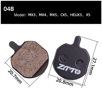 2pairs ZTTO Bicycle Disc Braking Pads Mountain Bike Semi-Metallic Resin Brake Pads, Model: MS-04B - Bicycle Brake Parts by ZTTO | Online Shopping South Africa | PMC Jewellery | Buy Now Pay Later Mobicred
