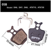 2pairs ZTTO Bicycle Disc Braking Pads Mountain Bike Semi-Metallic Resin Brake Pads, Model: MS-05B