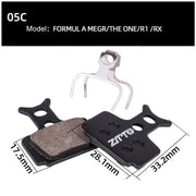 2pairs ZTTO Bicycle Disc Braking Pads Mountain Bike Semi-Metallic Resin Brake Pads, Model: MS-05C