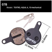 2pairs ZTTO Bicycle Disc Braking Pads Mountain Bike Semi-Metallic Resin Brake Pads, Model: MS-07B