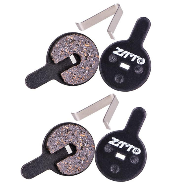 2pairs ZTTO Bicycle Disc Braking Pads Mountain Bike Semi-Metallic Resin Brake Pads, Model: MS-07C With Hole
