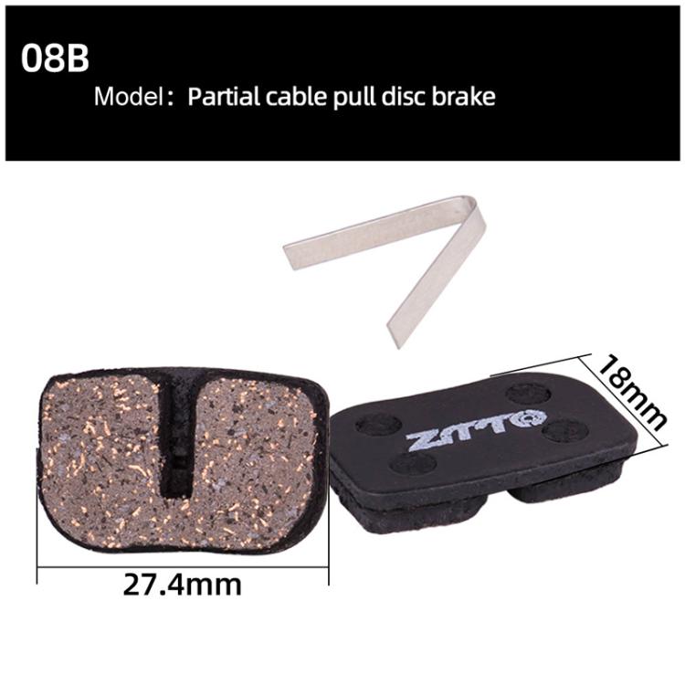 2pairs ZTTO Bicycle Disc Braking Pads Mountain Bike Semi-Metallic Resin Brake Pads, Model: MS-08B