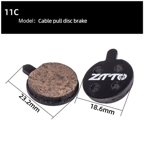 2pairs ZTTO Bicycle Disc Braking Pads Mountain Bike Semi-Metallic Resin Brake Pads, Model: MS-11C