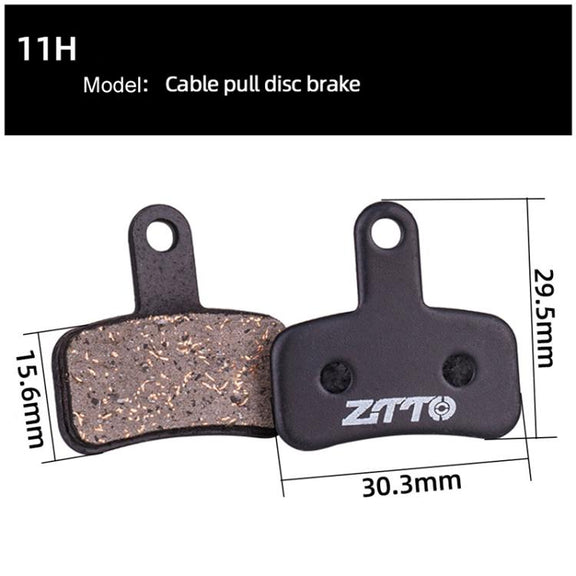 2pairs ZTTO Bicycle Disc Braking Pads Mountain Bike Semi-Metallic Resin Brake Pads, Model: MS-11H