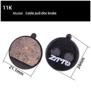 2pairs ZTTO Bicycle Disc Braking Pads Mountain Bike Semi-Metallic Resin Brake Pads, Model: MS-11K