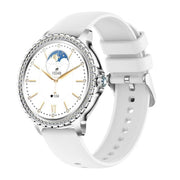 Bluetooth Calling AI Voice Assistant Life Water-resistant Sports Smartwatch, Color: Silver Gray Silicone Strap