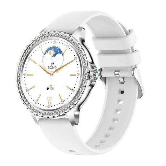 Bluetooth Calling AI Voice Assistant Life Water-resistant Sports Smartwatch, Color: Silver Gray Silicone Strap