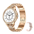 Bluetooth Calling AI Voice Assistant Life Waterproof Sports Smartwatch, Color: Gold Rough Steel Strap+Pink Silicone Strap - free shipping - PMC TechLife - Order now!