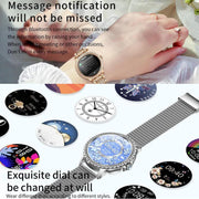 Bluetooth Calling AI Voice Assistant Life Water-resistant Sports Smartwatch, Color: Silver Rough Steel Strap+Gray Silicone Strap
