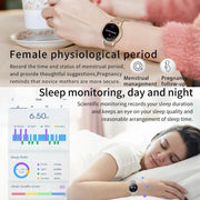 Bluetooth Calling AI Voice Assistant Life Water-resistant Sports Smartwatch, Color: Gold Pink Silicone Strap