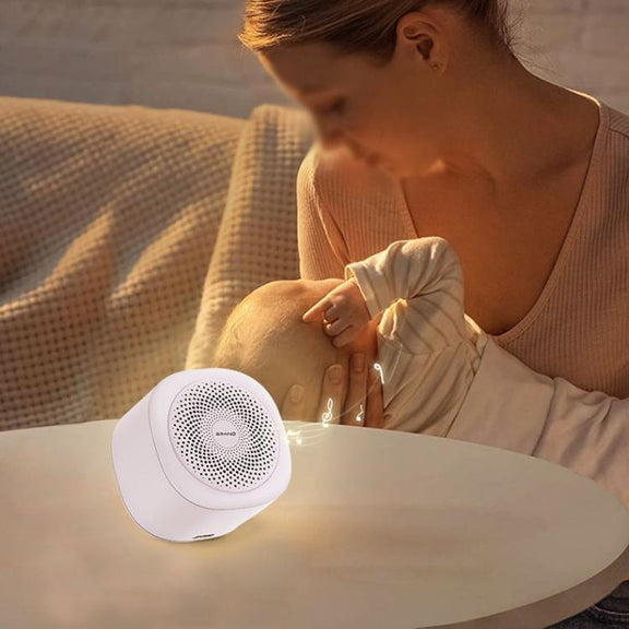 LT010 7-color Breathing Light Baby White Noise Sleep Device Portable Sleep Aid(White)
