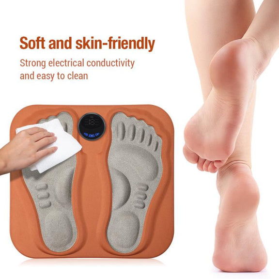 EMS Smart 6-mode 15-level 3D Foot Massage Pad Microcurrent Foot Massager(Orange)