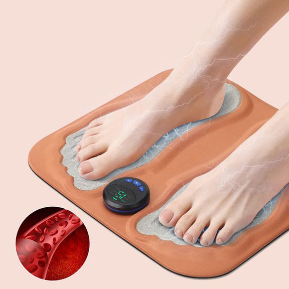 EMS Smart 6-mode 15-level 3D Foot Massage Pad Microcurrent Foot Massager(Orange)