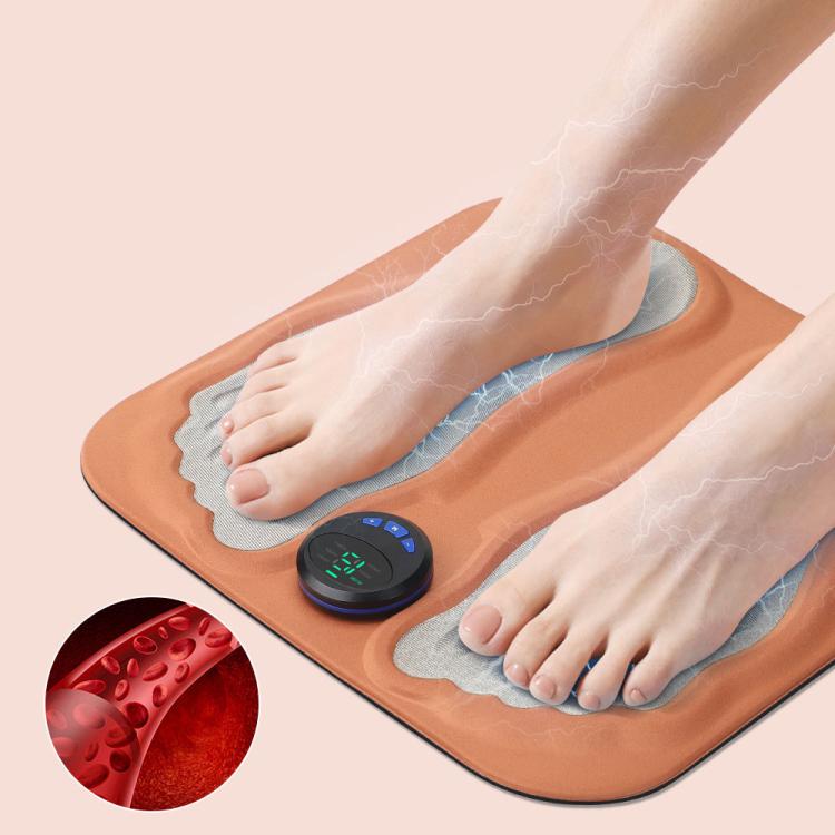 EMS Smart 6-mode 15-level 3D Foot Massage Pad Microcurrent Foot Massager(Orange)
