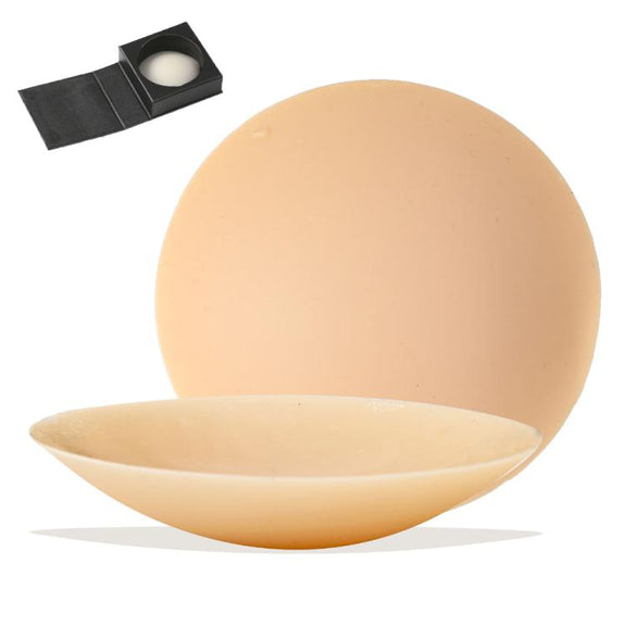 Anti-Bump Ultra-Thin Breathable Silicone Self-Adhesive Invisible Breast Stickers, Size: 8CM Foundation Skin Color(Magnet Box)