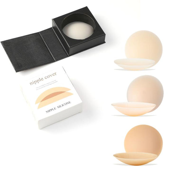 Anti-Bump Ultra-Thin Breathable Silicone Self-Adhesive Invisible Breast Stickers, Size: 8CM White Skin(Magnet Box)