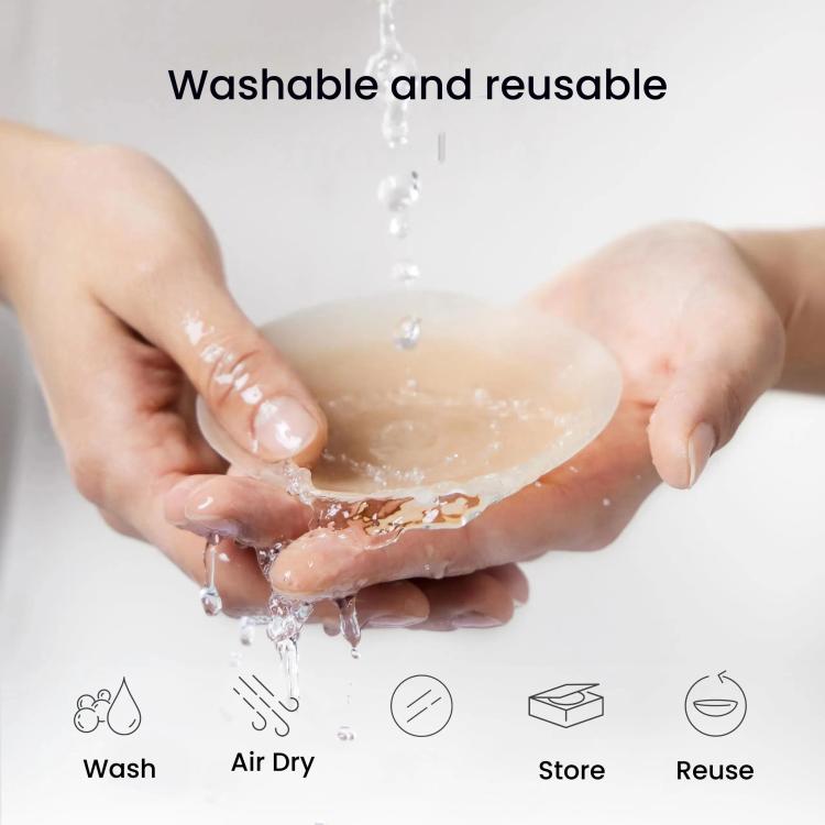Anti-Bump Ultra-Thin Breathable Silicone Self-Adhesive Invisible Breast Stickers, Size: 8CM White Skin(Magnet Box)