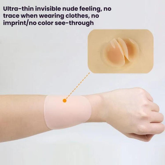 Anti-Bump Ultra-Thin Breathable Silicone Self-Adhesive Invisible Breast Stickers, Size: 8CM White Skin(Magnet Box)