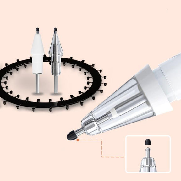 For Xiaomi Smart Pen 2nd Gen Replacement Tip Damped Needle-tip Pen Nib With 2 Circles Pen Tip Cap White