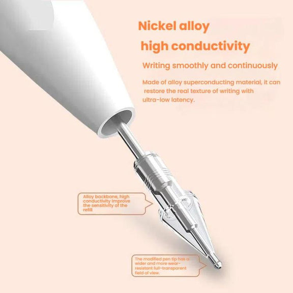 For Xiaomi Smart Pen 2nd Gen Replacement Tip Damped Needle-tip Pen Nib With 2 Circles Pen Tip Cap White