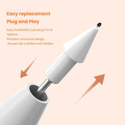 For Xiaomi Smart Pen 2nd Gen Replacement Tip Damped Needle-tip Pen Nib With 2 Circles Pen Tip Cap White