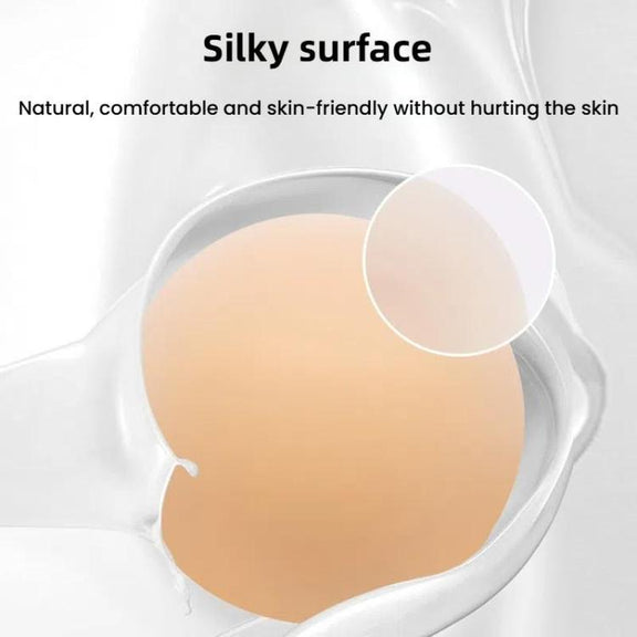 Ultra-thin Invisible Anti-bump Silicone Breast Stickers, Size: 10cm(Wheat skin)