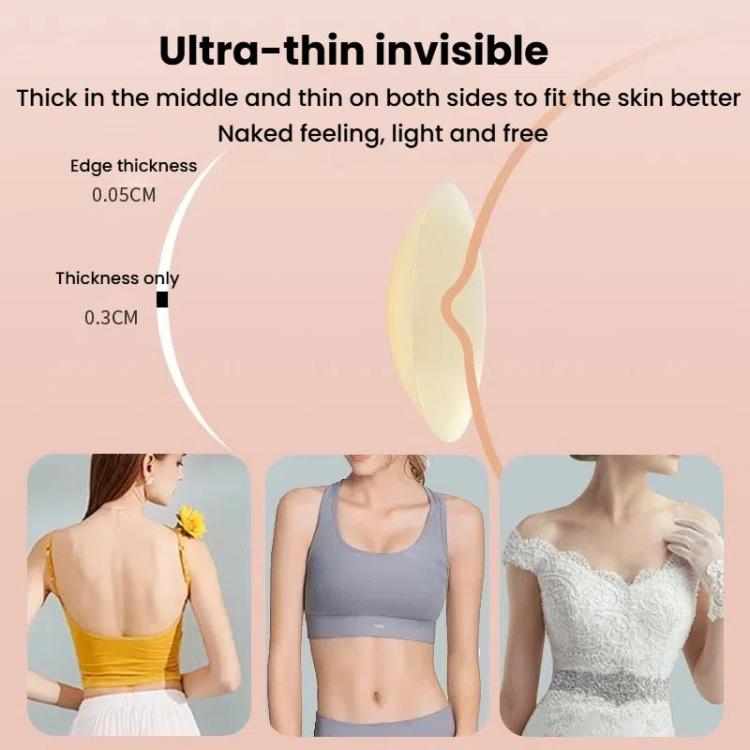 Ultra-thin Invisible Anti-bump Silicone Breast Stickers, Size: 8cm(Fair skin)