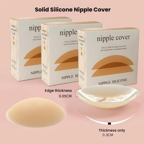 Ultra-thin Invisible Anti-bump Silicone Breast Stickers, Size: 8cm(Fair skin)