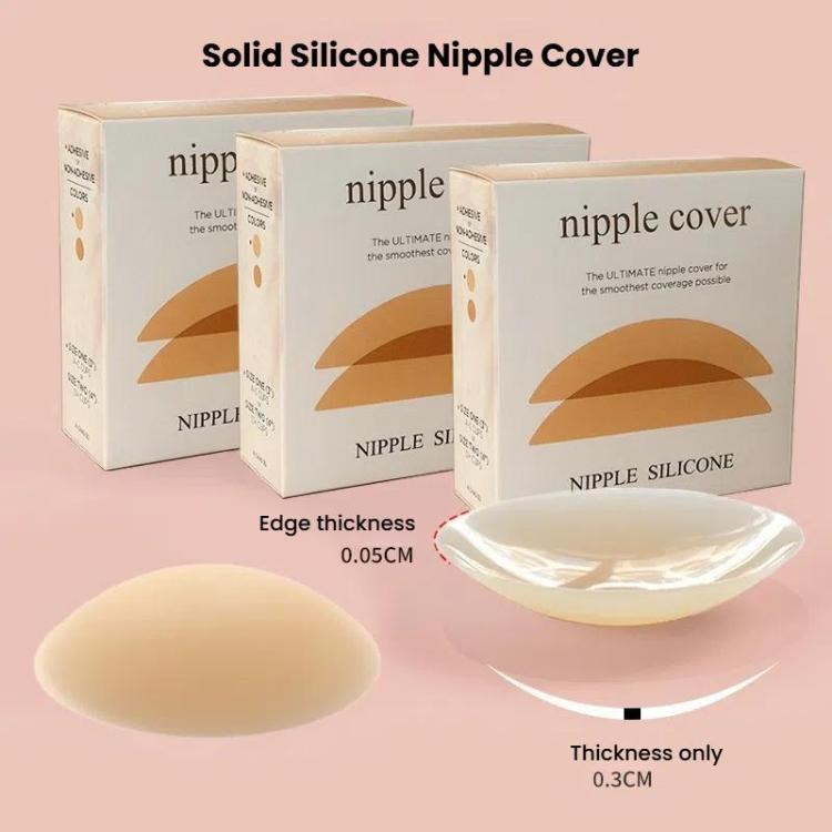 Ultra-thin Invisible Anti-bump Silicone Breast Stickers, Size: 8cm(Fair skin)