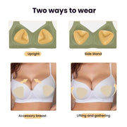 Double-Sided Silicone Thickened Inserts Gather Triangle Breast Pads, Size: S/A(Brown Skin With Orange Box)