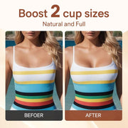 Double-Sided Silicone Thickened Inserts Gather Triangle Breast Pads, Size: L/C(Medium Skin Color With Orange Box)