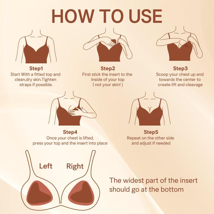 Double-Sided Silicone Thickened Inserts Gather Triangle Breast Pads, Size: S/A(Medium Skin Color With Orange Box) - free shipping - PMC TechLife - Order now!