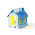 500ML Portable Mini Snow House Humidifier USB Desktop Snowman Colorful Ambient Light Air Humidifiers, Size: Plug-in(Blue) - free shipping - PMC TechLife - Order now!