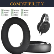 1pair Ice Feeling Earpads For Sennheiser HD650, HD660 S, HD600, HD580, HD565, HD545, HD535 Replacement Earmuffs(Black)