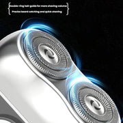 Portable Mini Dual Head Electric Shaver for Men