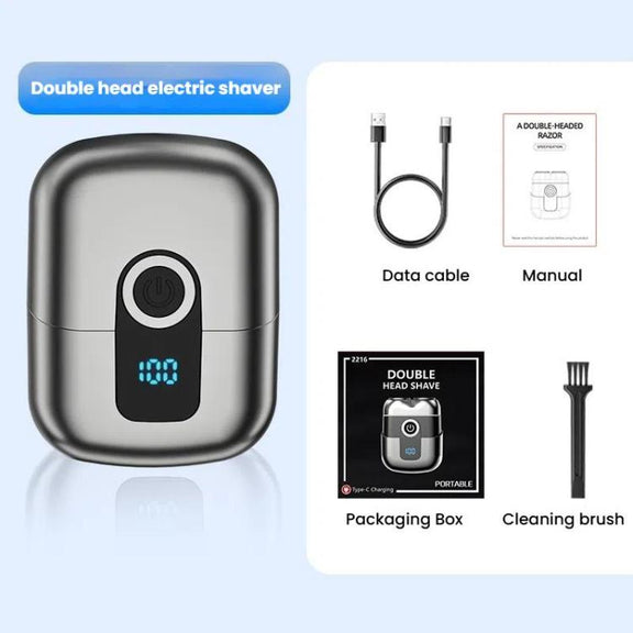 Portable Mini Dual Head Electric Shaver for Men