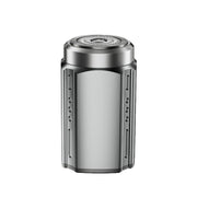 Portable Electric Shaver for Men with LCD Display ��� Travel-Friendly Mini Shaver, USB Type-C Fast Charging, Water-resistant & Washable Design, Style: Floating Blade Dark Metallic Gray