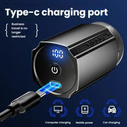 Portable Electric Shaver for Men with LCD Display ��� Travel-Friendly Mini Shaver, USB Type-C Fast Charging, Water-resistant & Washable Design, Style: 6-blade Head Dark Metallic Gray