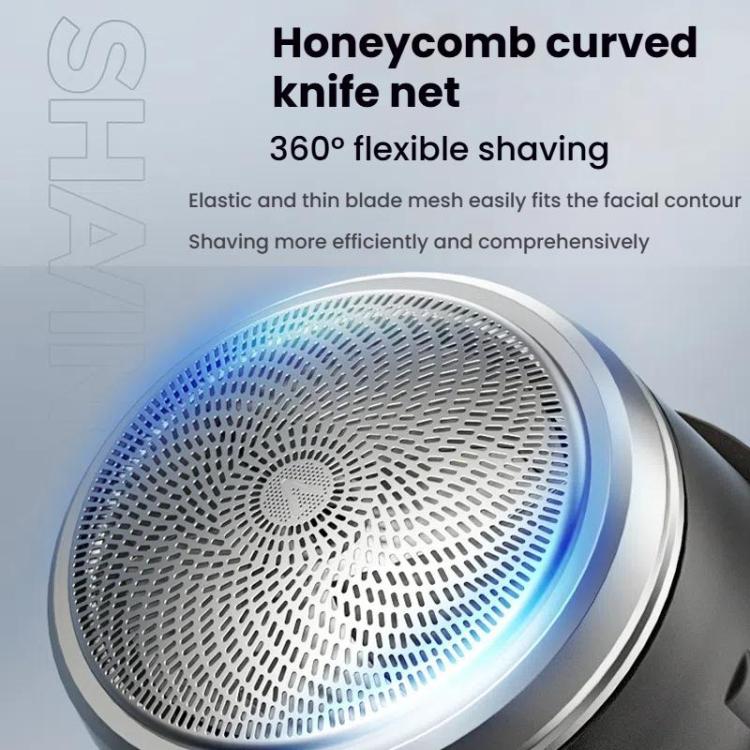 Wood Grain Electric Shaver Rechargeable Men Shaver with 6 Stainless Steel Blades, Water-resistant Washable Head & High-Power Motor for Smooth Shaving 2207