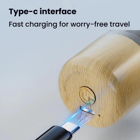 Wood Grain Electric Shaver Rechargeable Men Shaver with 6 Stainless Steel Blades, Water-resistant Washable Head & High-Power Motor for Smooth Shaving 2207