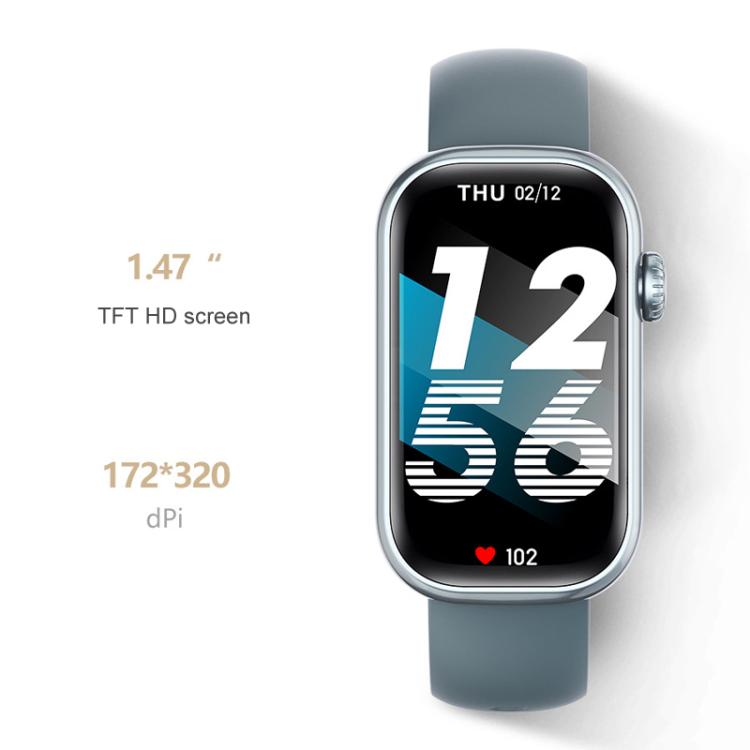 QS50 1.47inch TFT Screen Smart Wristband Support Bluetooth Calling / Oxygen Detection / Sleep Detection / Heart Rate Detection(Gray Green) - free shipping - PMC Jewellery - Order now!