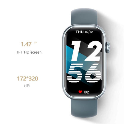QS50 1.47inch TFT Screen Smart Wristband Support Bluetooth Calling / Oxygen Detection / Sleep Detection / Heart Rate Detection(Gray Green) - free shipping - PMC Jewellery - Order now!