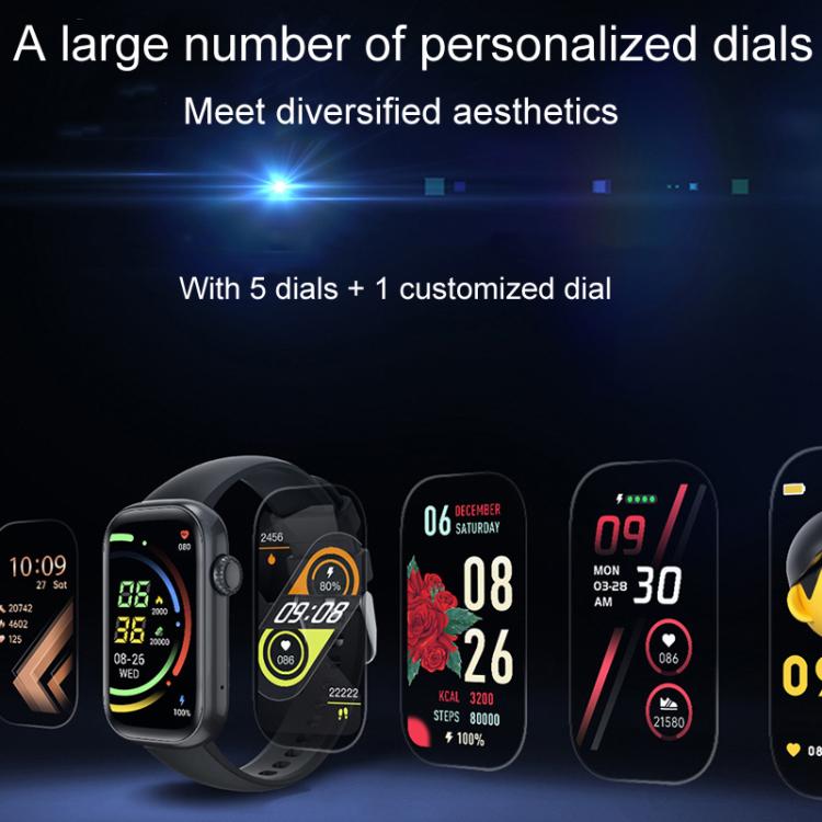 QS50 1.47inch TFT Screen Smart Wristband Support Bluetooth Calling / Oxygen Detection / Sleep Detection / Heart Rate Detection(Black)