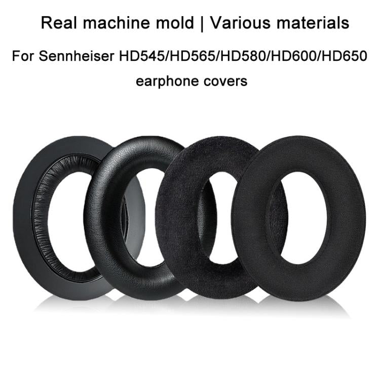 2pcs For Sennheiser HD545 / HD565 / HD580 / HD600 / HD650 Earphone Cover Sponge Earmuffs With Tuning Foam, Material: Lambskin Perforated-Patchwork